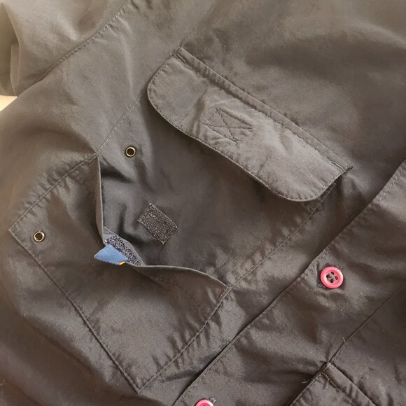 Hurley Navy Button Down Short Sleeve Work Shirt Size Medium - Picture 7 of 9